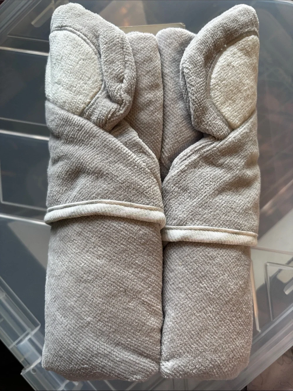 🆕 cloud island Gray Elephant Hooded Towel for Kids, baby - one size - NWT